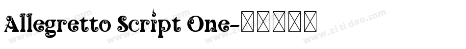 Allegretto Script One字体转换